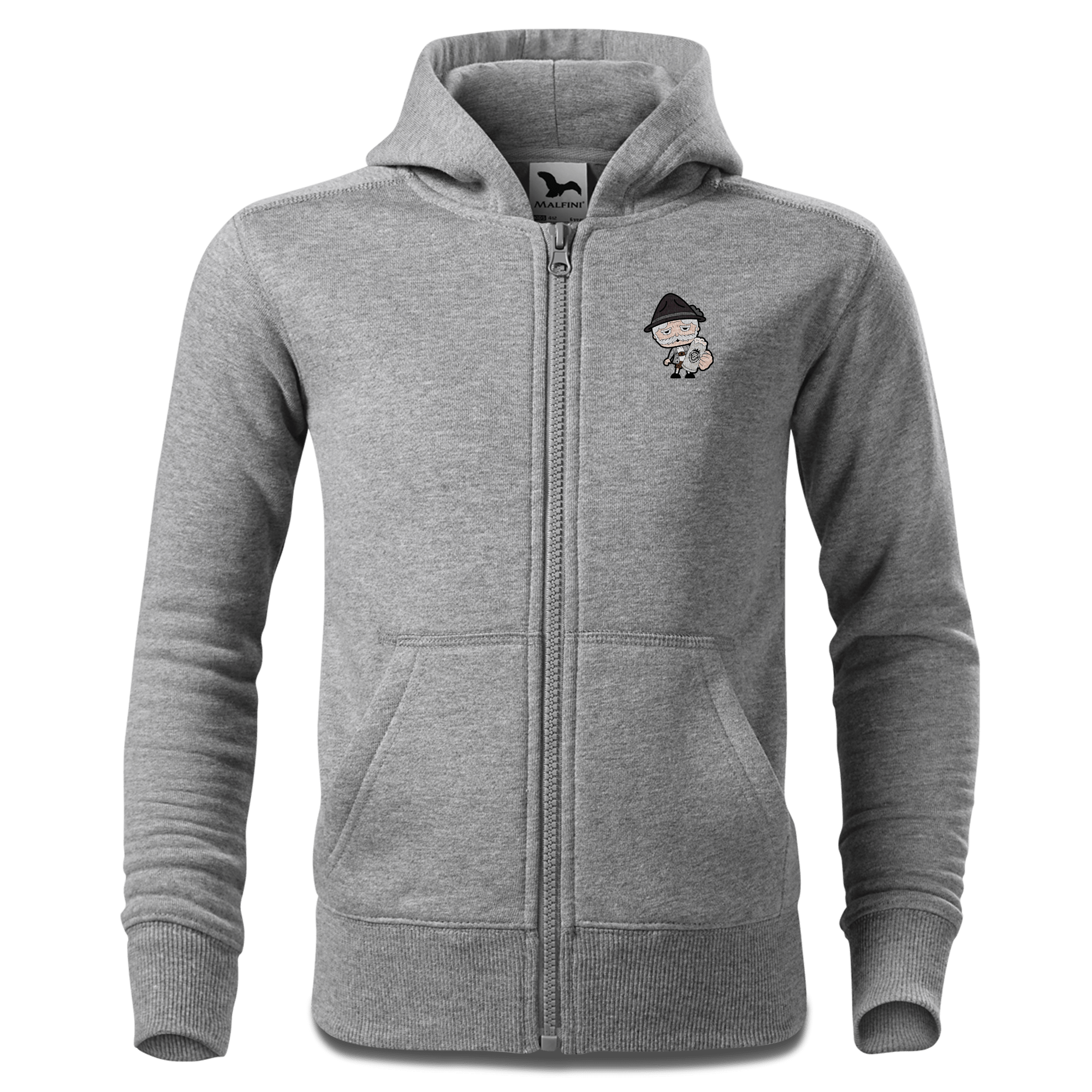 Da Oid Sinzer Bier Sweatshirt Zip Hoody Kinder Grau Meliert Sonnenholz Front Da Oid Sinzer Bier Sweatshirt Zip Hoody Kinder Grau Meliert Sonnenholz Front