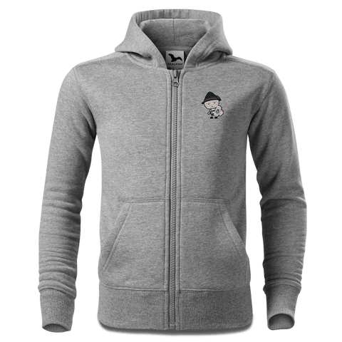 Da Oid Sinzer Bier Sweatshirt Zip Hoody Kinder Grau Meliert Sonnenholz Front Da Oid Sinzer Bier Sweatshirt Zip Hoody Kinder Grau Meliert Sonnenholz Front