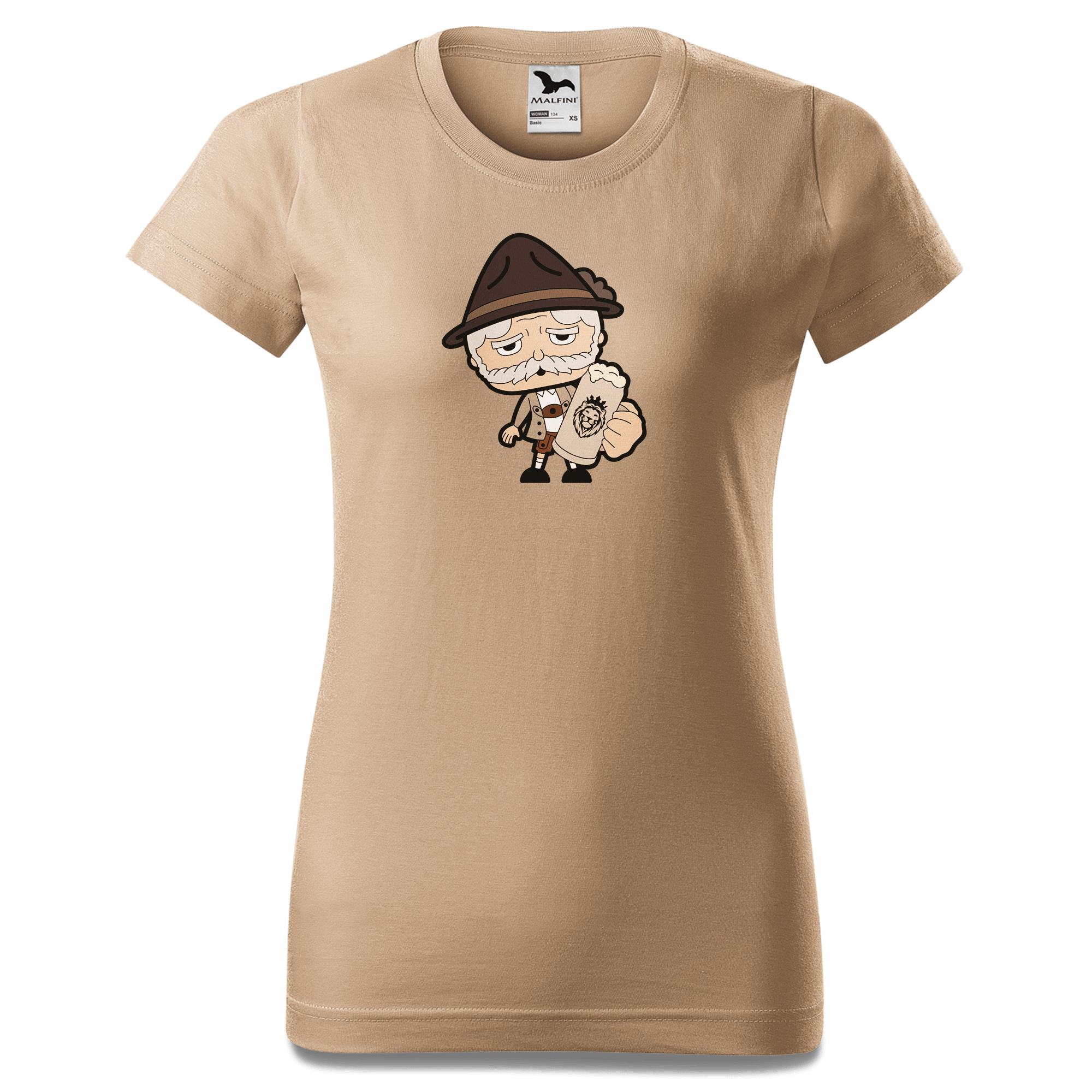 Da Oid Sinzer Bier T Shirt Damen Sand Entleiten Front Da Oid Sinzer Bier T Shirt Damen Sand Entleiten Front
