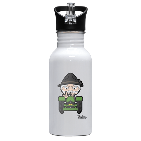 Da Oid Sinzer Bulldog Edelstahl Trinkflasche mit klappbarem Mundstueck 500ml Weiss Rotwand Front Da Oid Sinzer Bulldog Edelstahl Trinkflasche mit klappbarem Mundstueck 500ml Weiss Rotwand Front