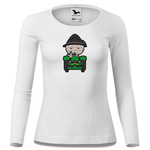 Da Oid Sinzer Bulldog Longsleeve Fitted Damen Weiss Neumuehle Front Da Oid Sinzer Bulldog Longsleeve Fitted Damen Weiss Neumuehle Front