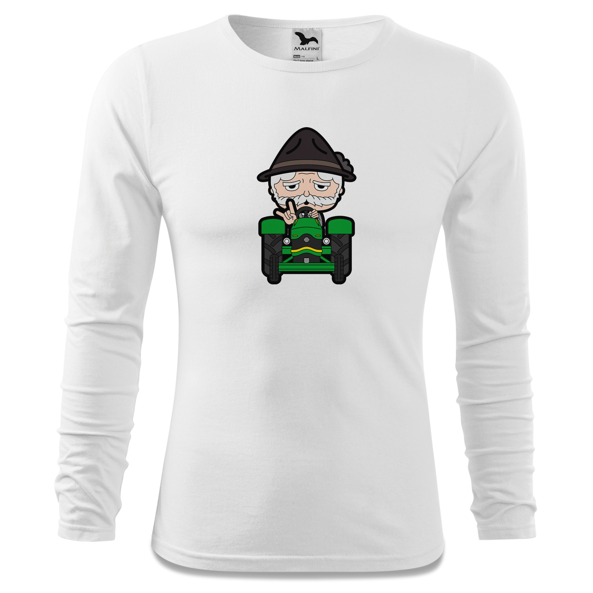 Da Oid Sinzer Bulldog Longsleeve Fitted Herren Weiss Hoehensteig Front Da Oid Sinzer Bulldog Longsleeve Fitted Herren Weiss Hoehensteig Front