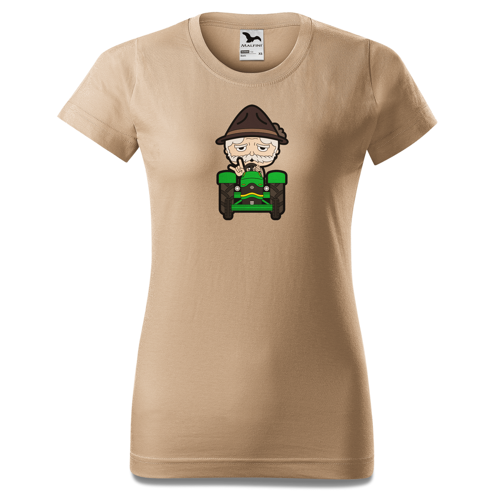Da Oid Sinzer Bulldog T Shirt Damen Sand Entleiten Front Da Oid Sinzer Bulldog T Shirt Damen Sand Entleiten Front