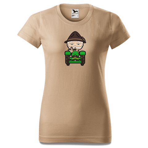 Da Oid Sinzer Bulldog T Shirt Damen Sand Entleiten Front Da Oid Sinzer Bulldog T Shirt Damen Sand Entleiten Front