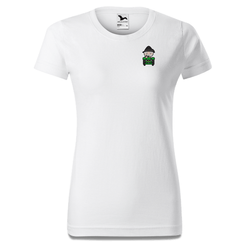 Da Oid Sinzer Bulldog T Shirt Damen Weiss Kragling Front Da Oid Sinzer Bulldog T Shirt Damen Weiss Kragling Front