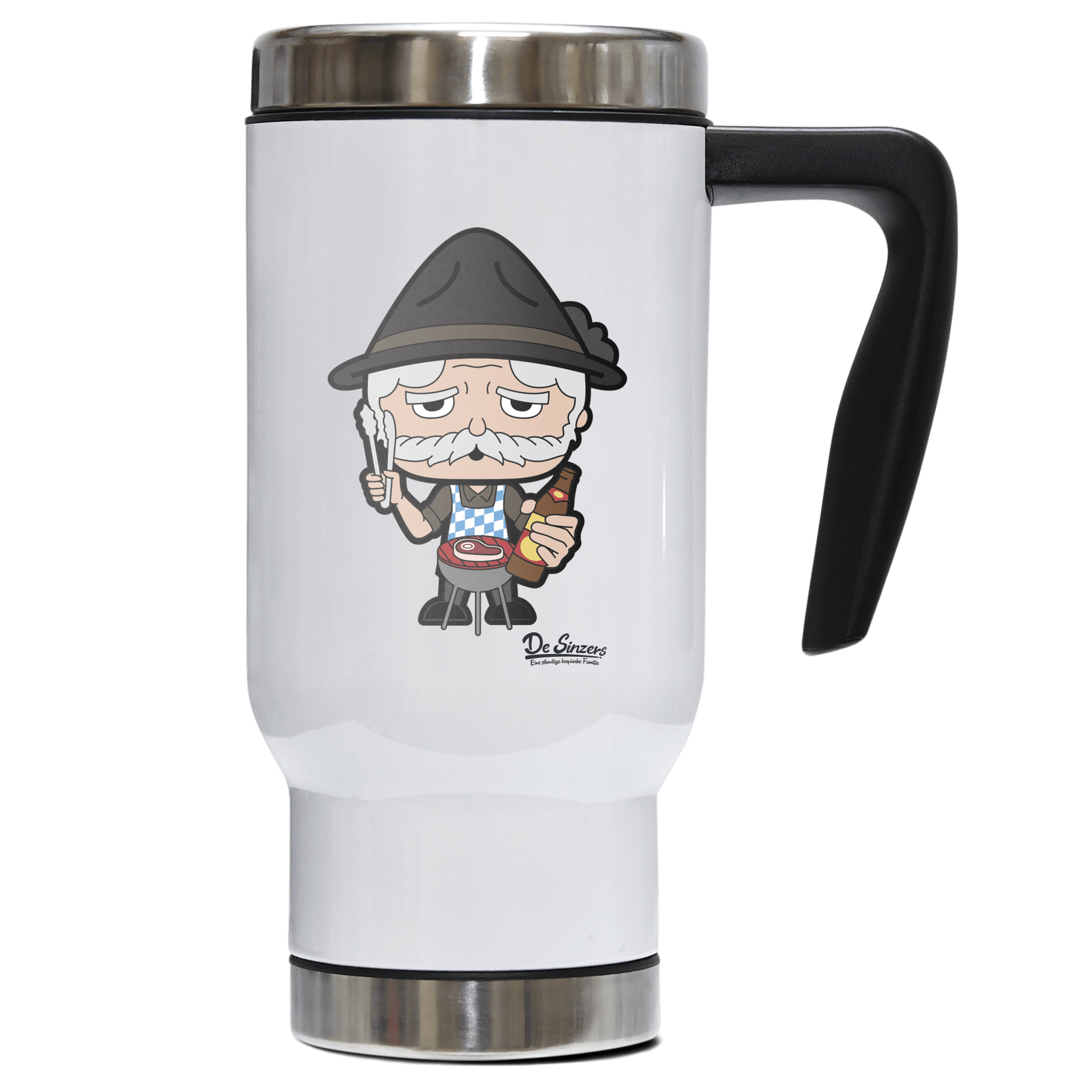 Da Oid Sinzer Griller Edelstahl Thermobecher To Go 500ml Weiss Kindlwand Front Da Oid Sinzer Griller Edelstahl Thermobecher To Go 500ml Weiss Kindlwand Front