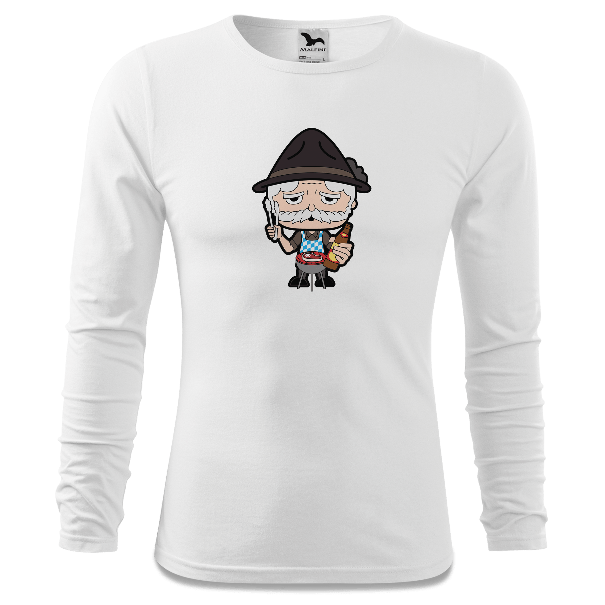 Da Oid Sinzer Griller Longsleeve Fitted Herren Weiss Hoehensteig Front Da Oid Sinzer Griller Longsleeve Fitted Herren Weiss Hoehensteig Front