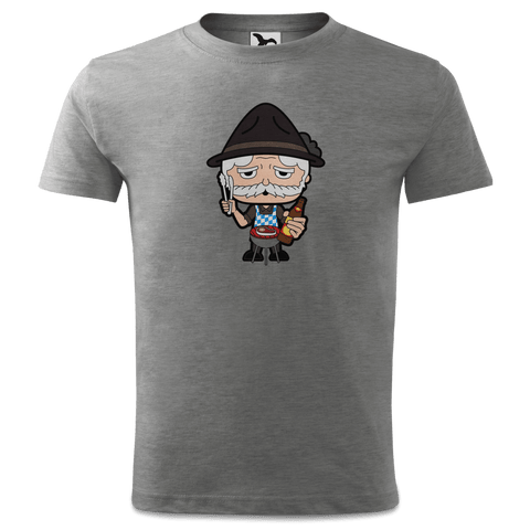 Da Oid Sinzer Griller T Shirt Kinder Grau Meliert Finkenweg Front Da Oid Sinzer Griller T Shirt Kinder Grau Meliert Finkenweg Front