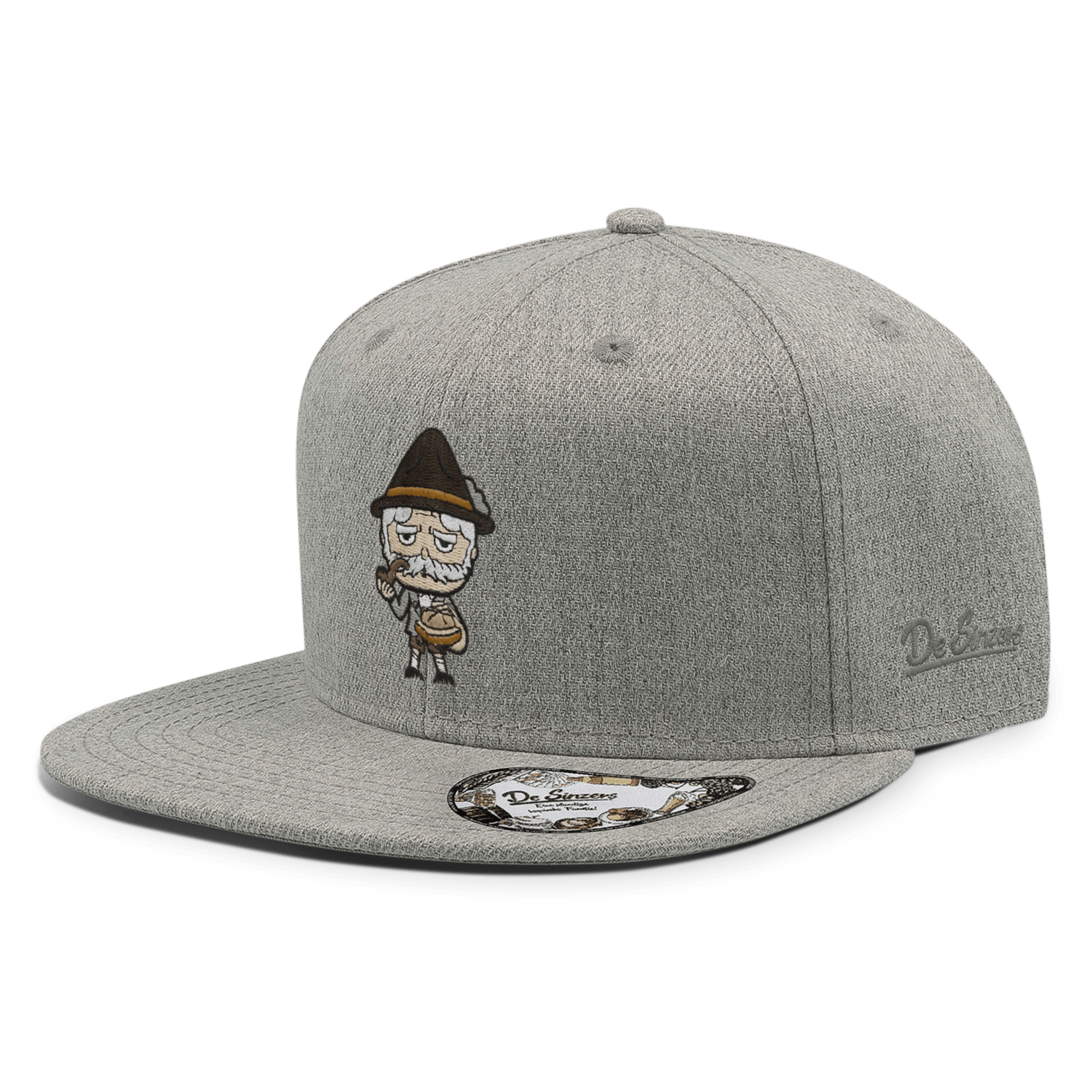 Da Oid Sinzer Leberkassemmel Cap Erwachsene Grau Meliert Sims Oblique Da Oid Sinzer Leberkassemmel Cap Erwachsene Grau Meliert Sims Oblique