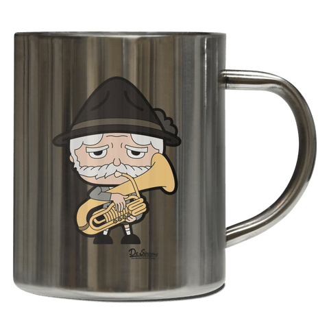 Da Oid Sinzer Musikinstrumente Edelstahl Kaffeetasse 400ml Grosser Arber Front Da Oid Sinzer Musikinstrumente Edelstahl Kaffeetasse 400ml Grosser Arber Front