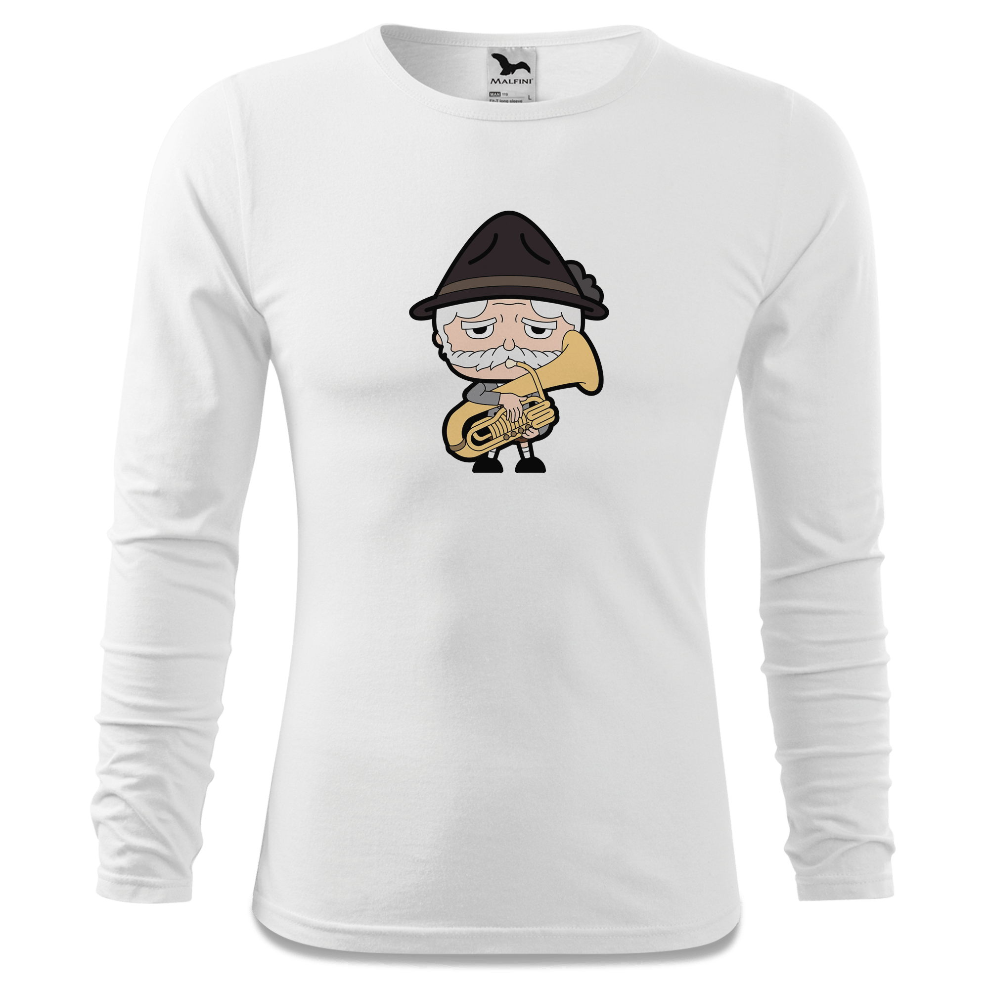 Da Oid Sinzer Musikinstrumente Longsleeve Fitted Herren Weiss Hoehensteig Front Da Oid Sinzer Musikinstrumente Longsleeve Fitted Herren Weiss Hoehensteig Front