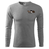 Da Oid Sinzer Pferdegespann Longsleeve Fitted Herren Grau Meliert Haidholzen Front