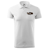Da Oid Sinzer Pferdegespann Polo Shirt Herren Weiss Murnau Front
