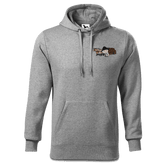 Da Oid Sinzer Pferdegespann Sweatshirt Hoody Herren Grau Meliert Puster Front