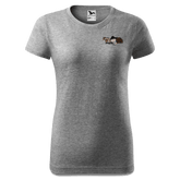 Da Oid Sinzer Pferdegespann T Shirt Damen Grau Meliert Eichbichl Front