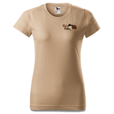 Da Oid Sinzer Pferdegespann T Shirt Damen Sand Fussen Front