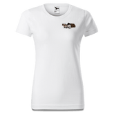 Da Oid Sinzer Pferdegespann T Shirt Damen Weiss Kragling Front