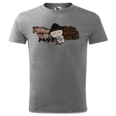 Da Oid Sinzer Pferdegespann T Shirt Kinder Grau Meliert Finkenweg Front