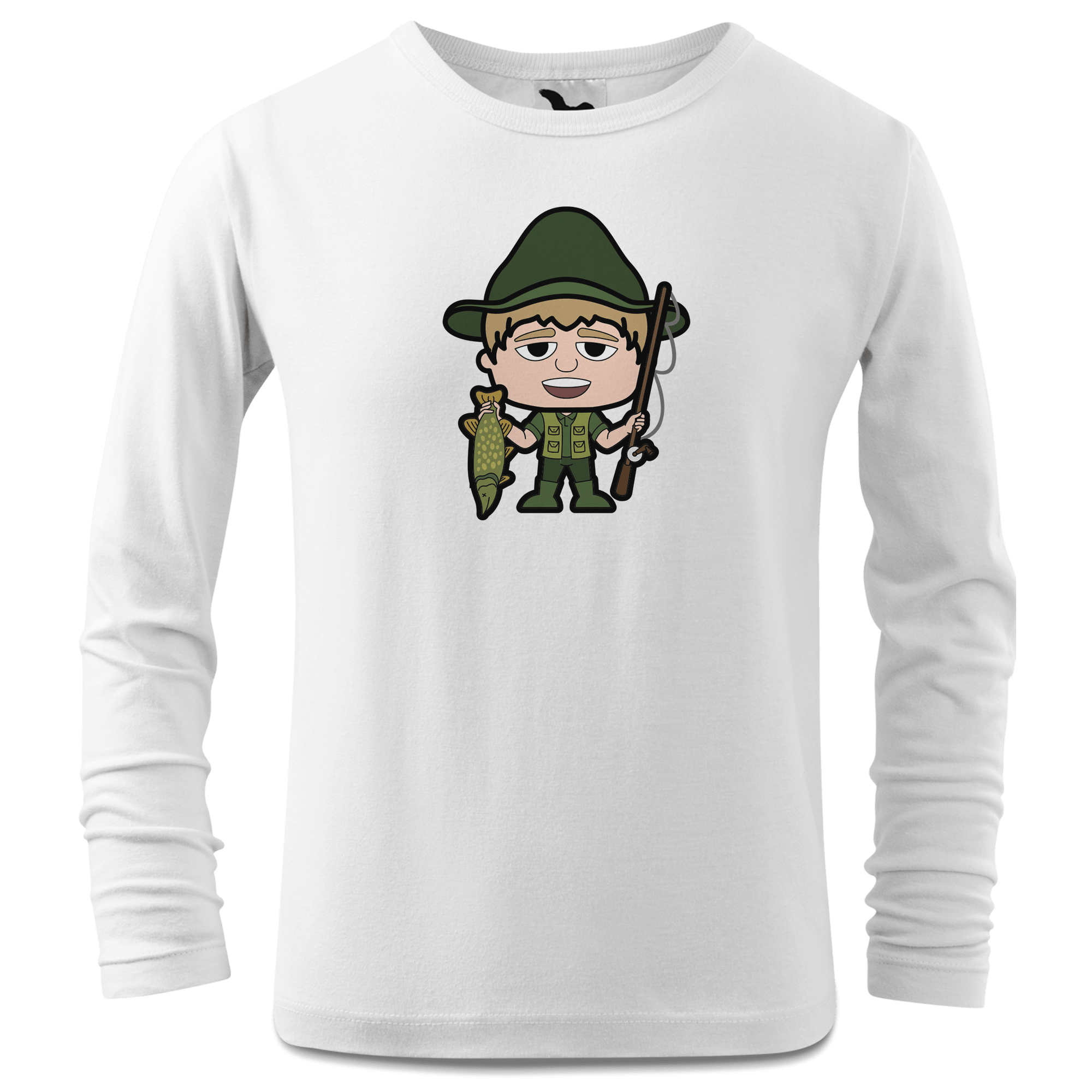 Da Jung Sinzer Angler Longsleeve Kinder Weiss Westerndorf Front