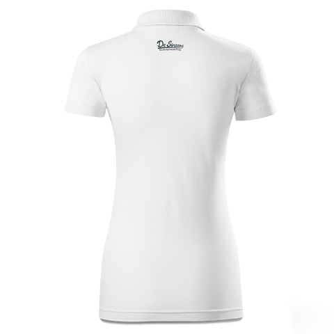 Da Jung Sinzer Angler Polo Shirt Damen Weiss Simser Weg Back