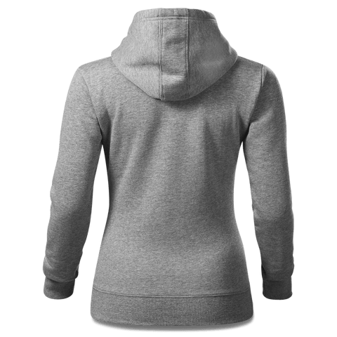 Da Jung Sinzer Angler Sweatshirt Hoody Damen Grau Meliert Kleinholzen Back