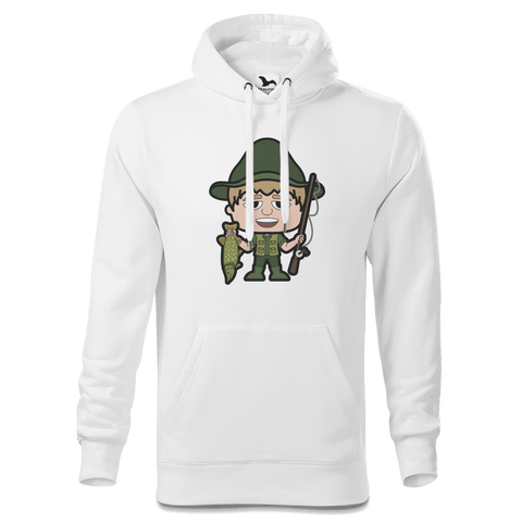 Da Jung Sinzer Angler Sweatshirt Hoody Herren Weiss Reikering Front