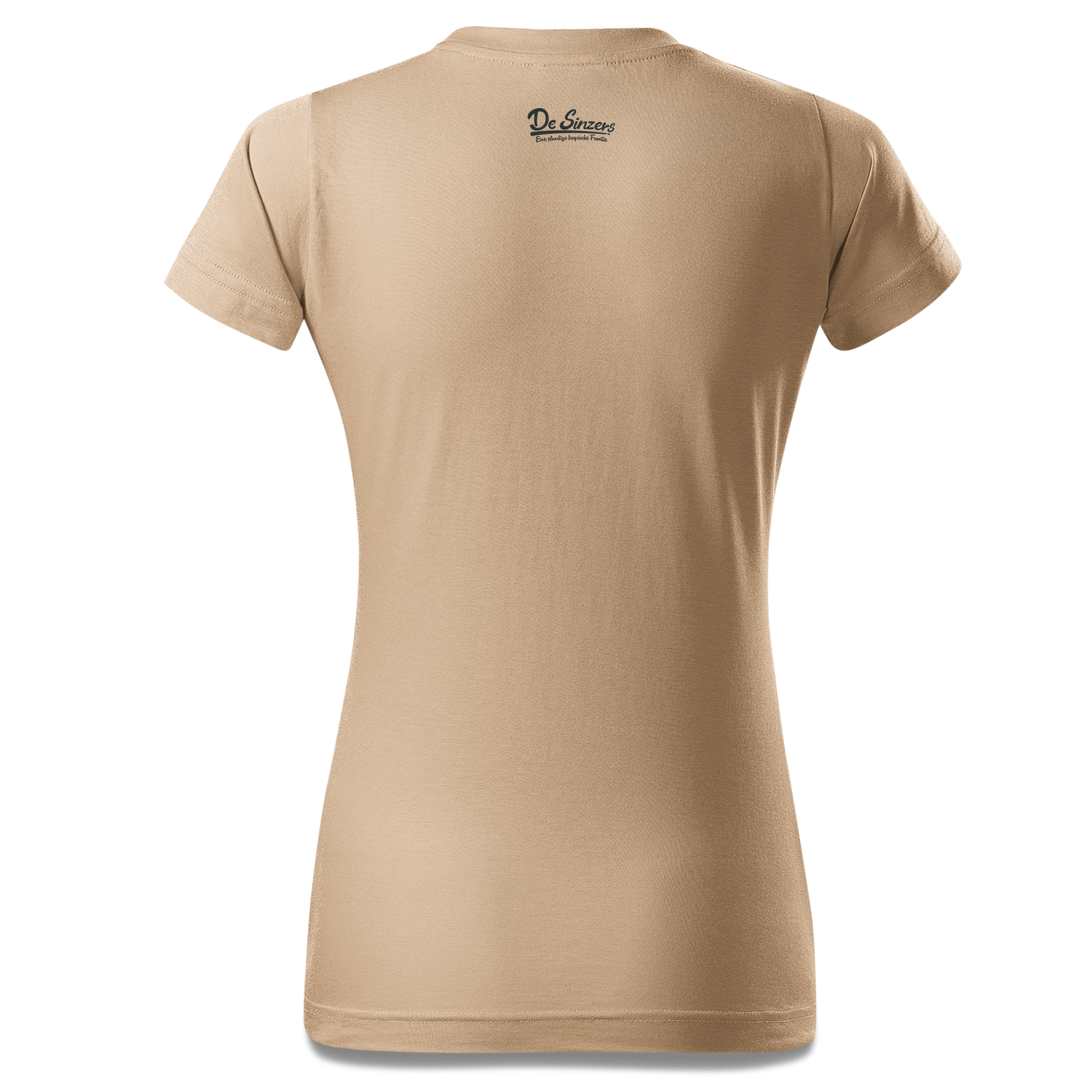 Da Jung Sinzer Angler T Shirt Damen Sand Entleiten Back