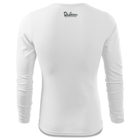 Da Jung Sinzer Baggerfahrer Longsleeve Fitted Herren Weiss Hoehensteig Back