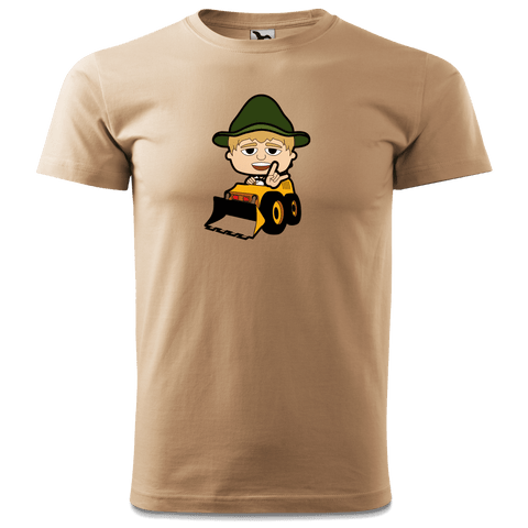 Da Jung Sinzer Baggerfahrer T Shirt Herren Sand Hofmuehle Front