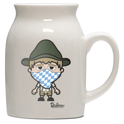Da Jung Sinzer Bayrisches Mundtuch Milchkaennchen 320ml Altweiss Benediktenwand Front