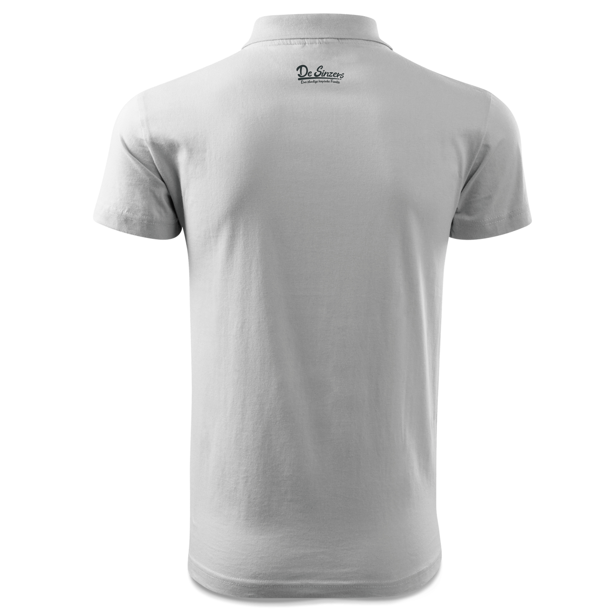 Da Jung Sinzer Bayrisches Mundtuch Polo Shirt Herren Weiss Murnau Back