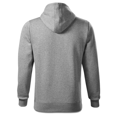 Da Jung Sinzer Bayrisches Mundtuch Sweatshirt Hoody Herren Grau Meliert Puster Back