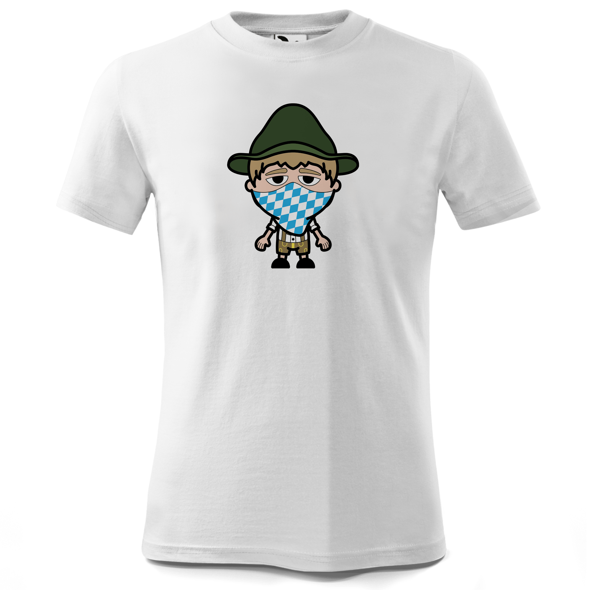 Da Jung Sinzer Bayrisches Mundtuch T Shirt Kinder Weiss Seilbahnweg Front