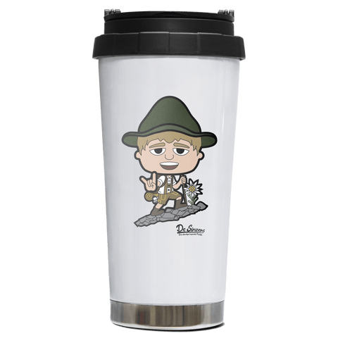 Da Jung Sinzer Bergsteiger Edelstahl Trinkbecher To Go 470ml Weiss Wildbarren Front