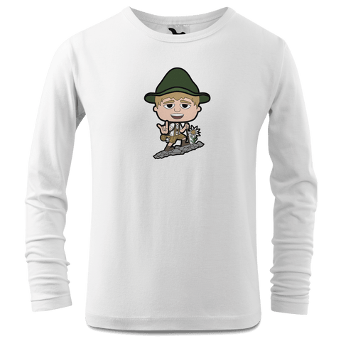 Da Jung Sinzer Bergsteiger Longsleeve Kinder Weiss Westerndorf Front