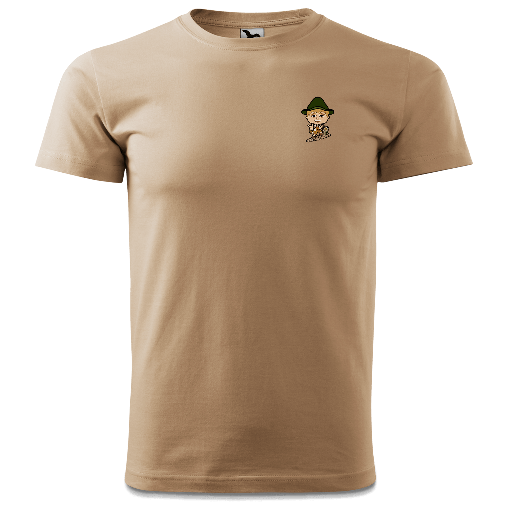 Da Jung Sinzer Bergsteiger T Shirt Herren Sand Innleiten Front