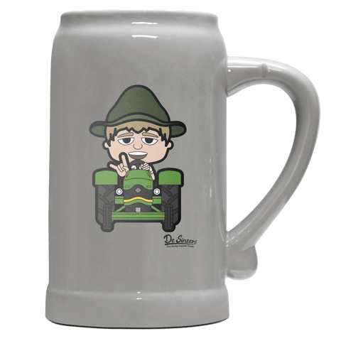 Da Jung Sinzer Bulldog Bierkrug 1000ml Grau Zugspitze Front