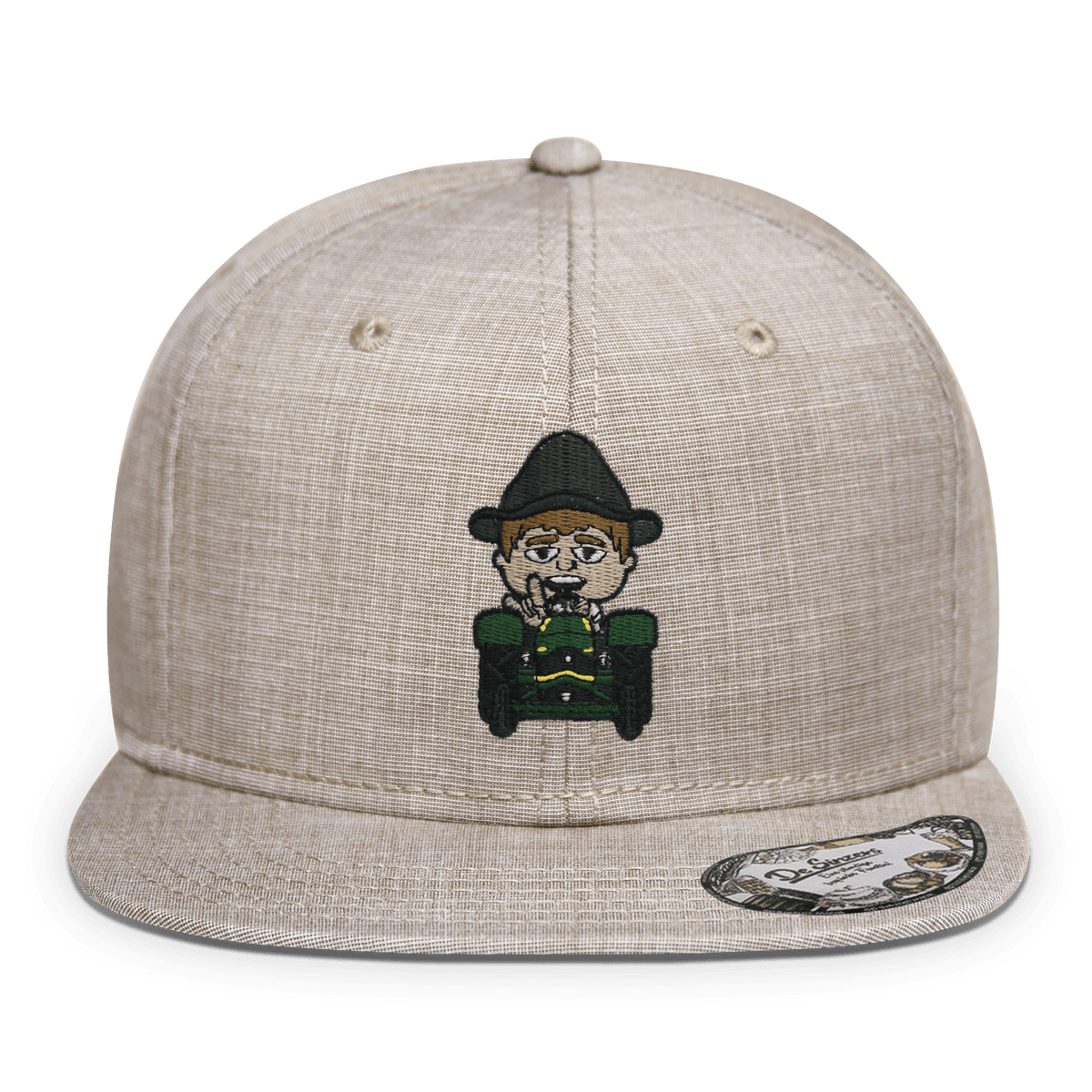 Da Jung Sinzer Bulldog Cap Erwachsene Beige Meliert Eitzing Front