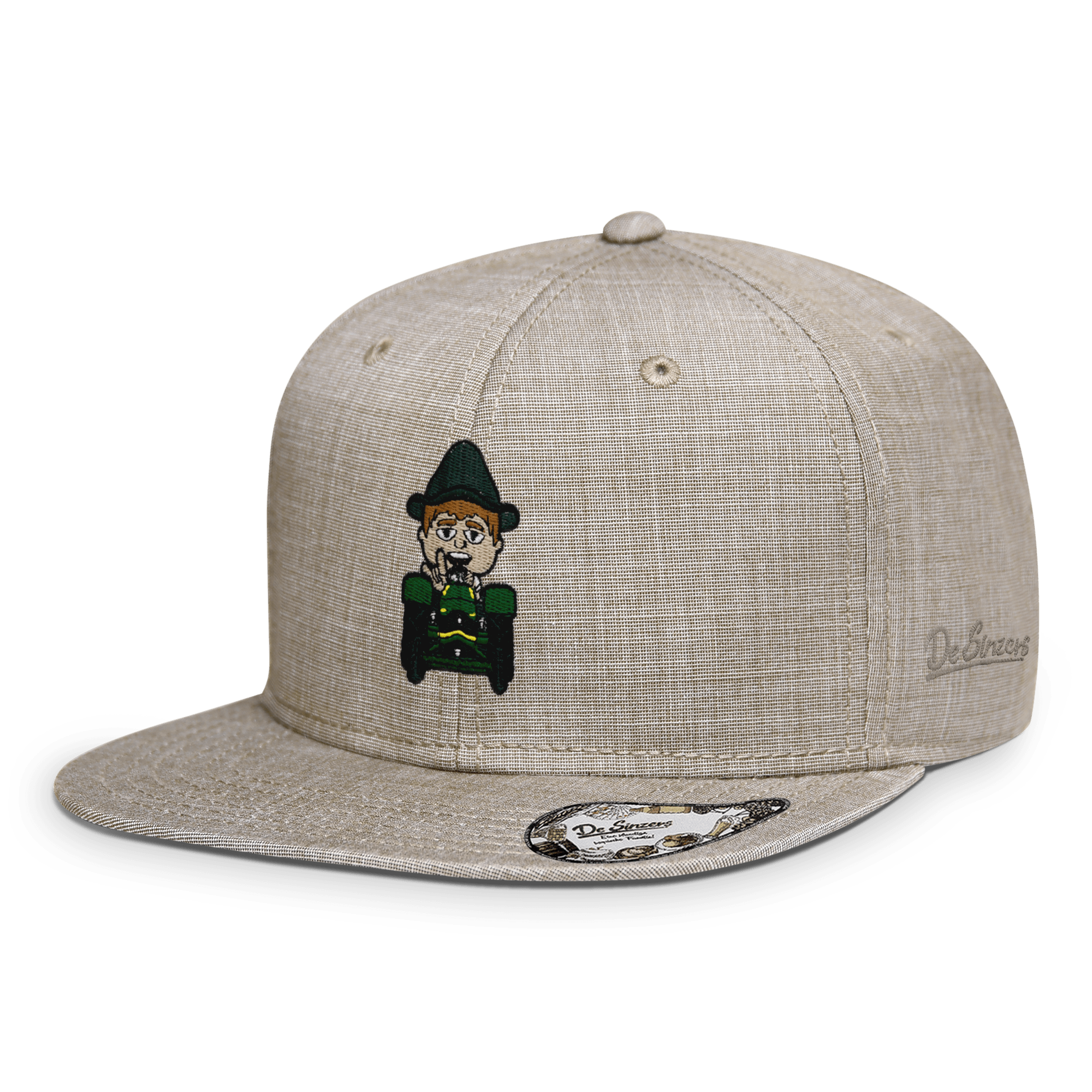 Da Jung Sinzer Bulldog Cap Erwachsene Beige Meliert Eitzing Oblique