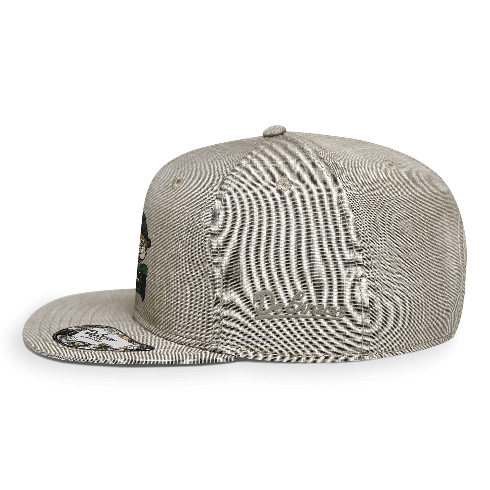 Da Jung Sinzer Bulldog Cap Erwachsene Beige Meliert Eitzing Side A