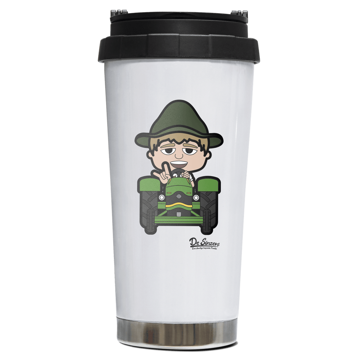 Da Jung Sinzer Bulldog Edelstahl Trinkbecher To Go 470ml Weiss Wildbarren Front
