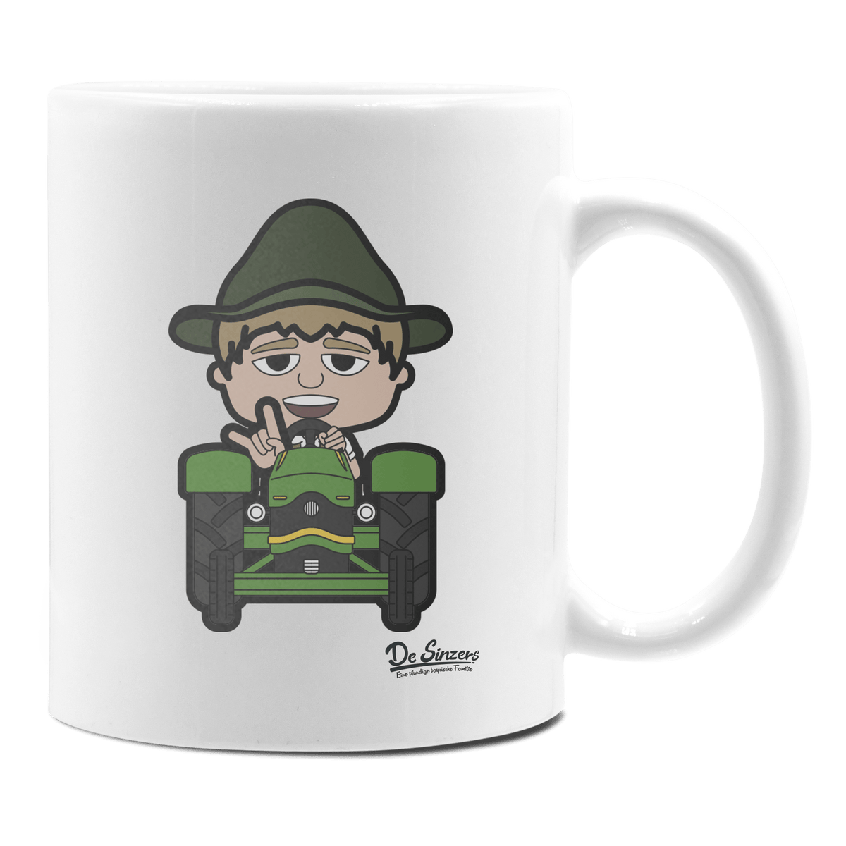 Da Jung Sinzer Bulldog Keramik Kaffeetasse 330ml Weiss Rampoldplatte Front
