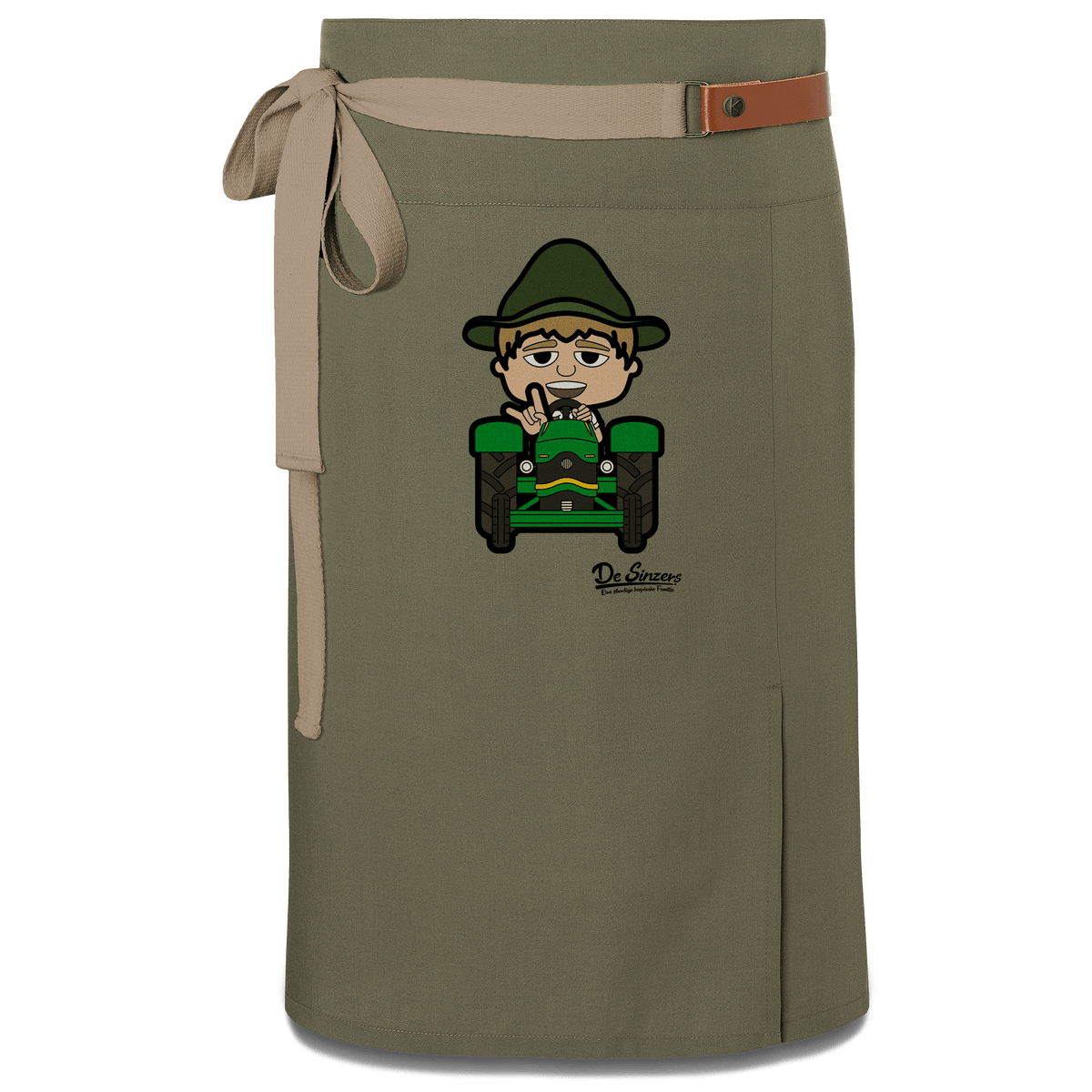Da Jung Sinzer Bulldog Schuerze Vorbinder Gruen Langhausen Front