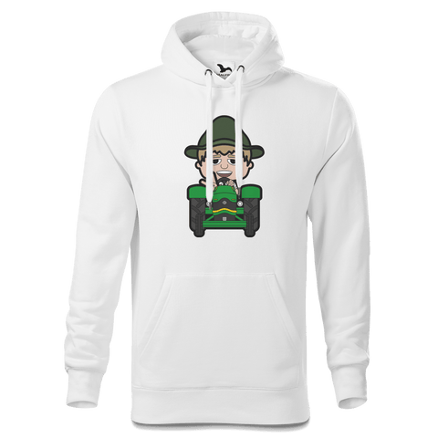 Da Jung Sinzer Bulldog Sweatshirt Hoody Herren Weiss Reikering Front