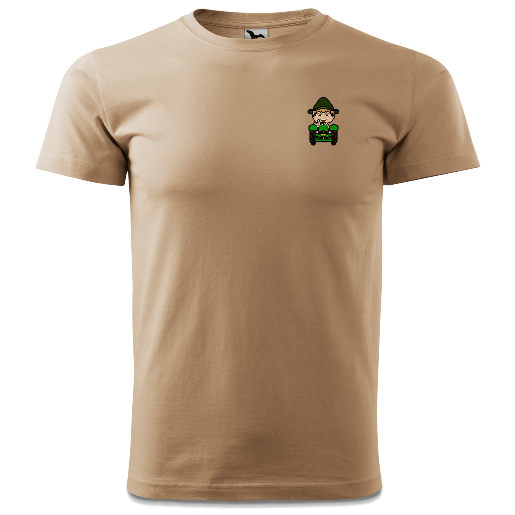 Da Jung Sinzer Bulldog T Shirt Herren Sand Innleiten Front