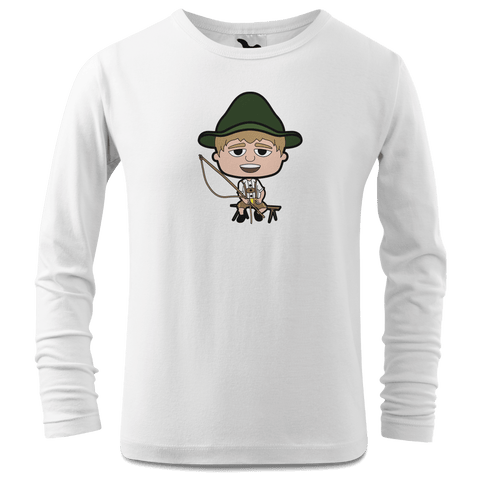 Da Jung Sinzer Goasslschnoizer Longsleeve Kinder Weiss Westerndorf Front