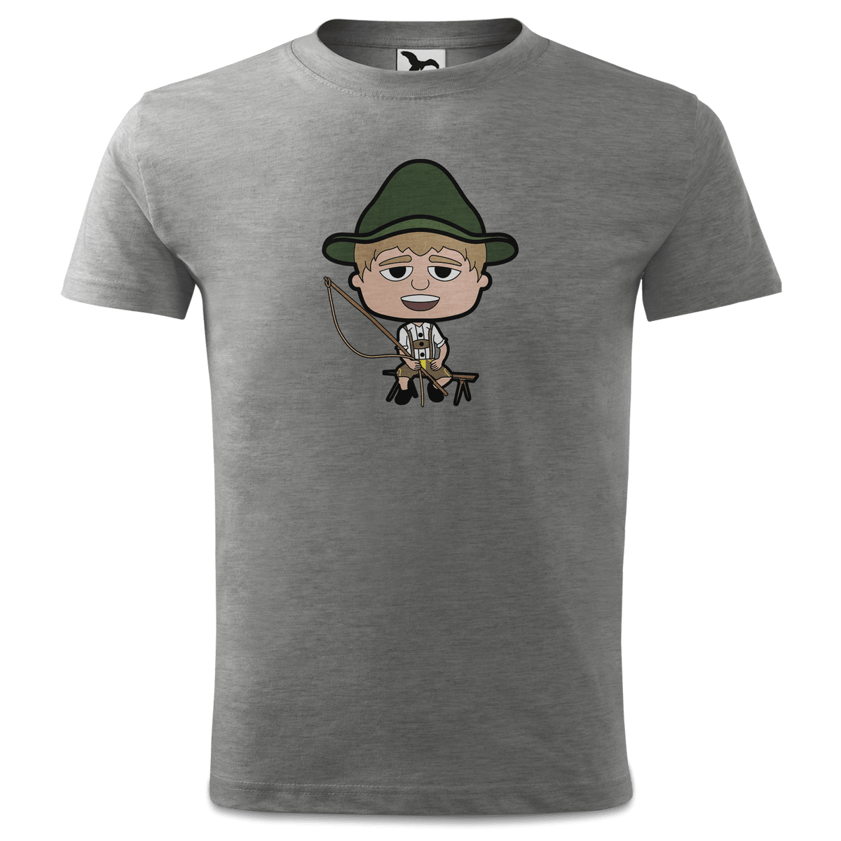 Da Jung Sinzer Goasslschnoizer T Shirt Kinder Grau Meliert Finkenweg Front