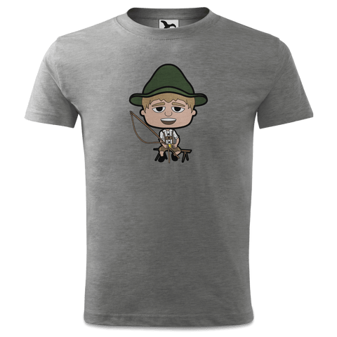 Da Jung Sinzer Goasslschnoizer T Shirt Kinder Grau Meliert Finkenweg Front