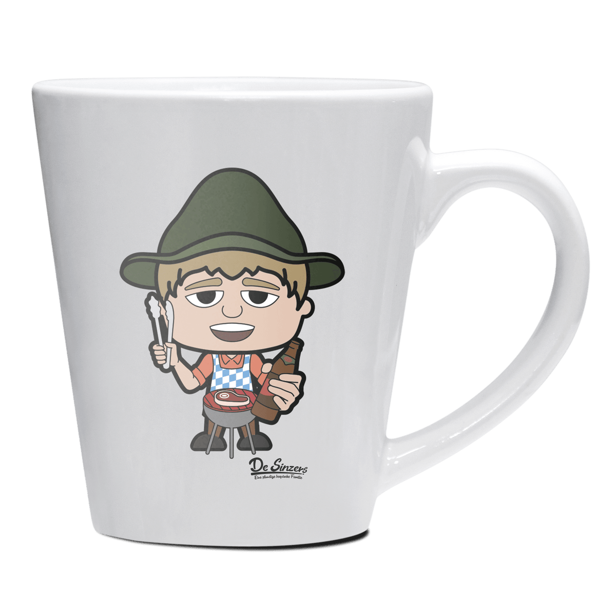 Da Jung Sinzer Griller Keramik Kaffeetasse 200ml Weiss Herzogstand Front