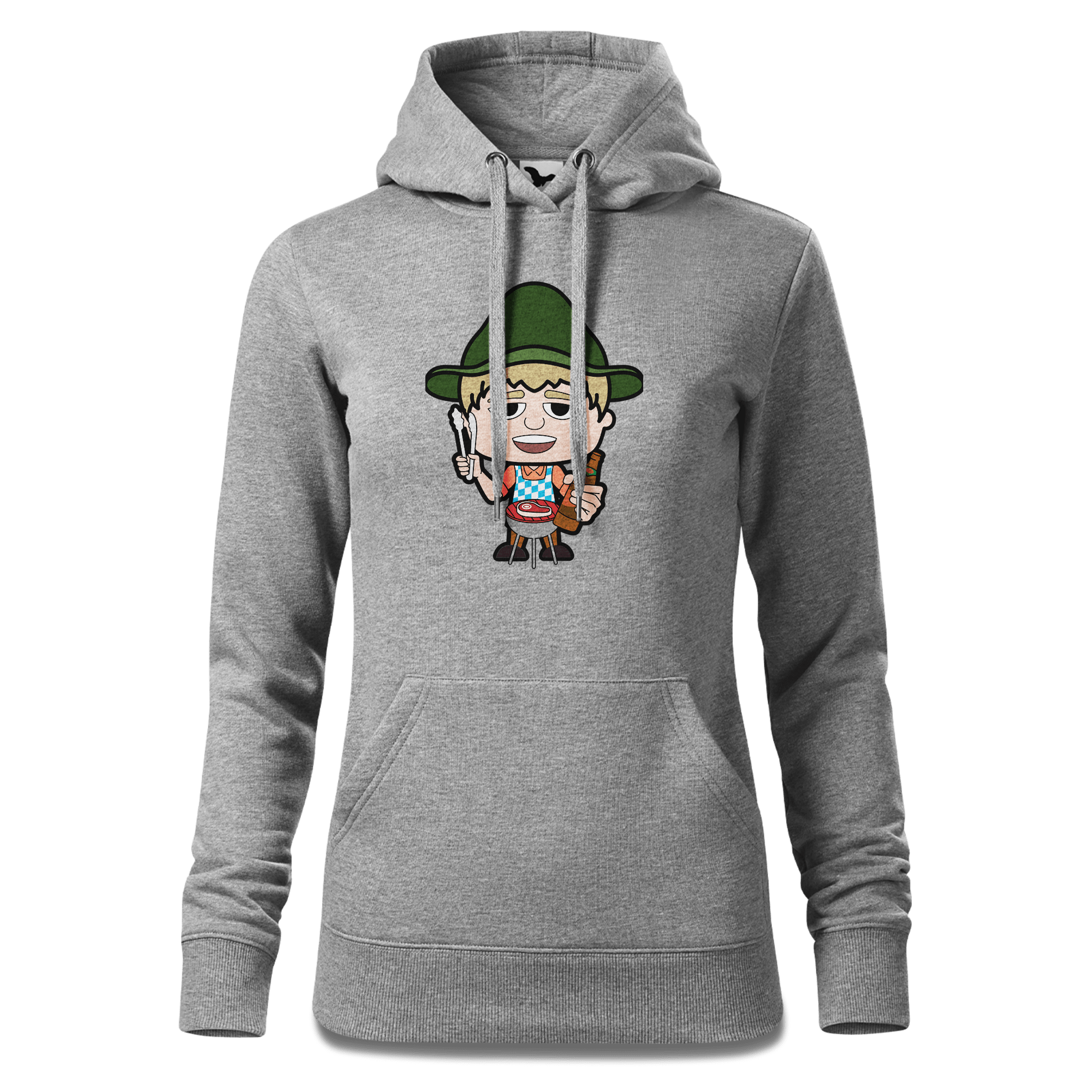 Da Jung Sinzer Griller Sweatshirt Hoody Damen Grau Meliert Kieling Front